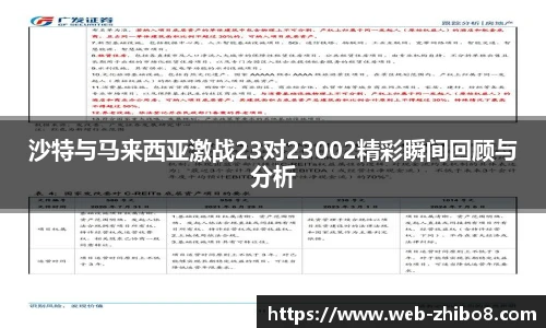 沙特与马来西亚激战23对23002精彩瞬间回顾与分析